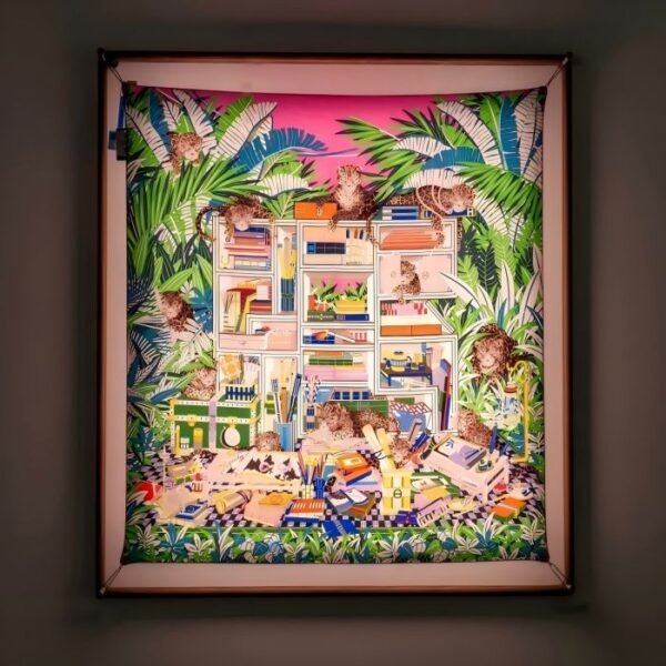 Max version, Scarf Hanging Device With Backlight, Suitable for Hermès LV Chanel 90 Size Scarves