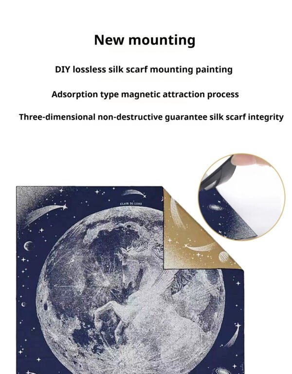 DIY Silk Scarf Frame Magnetic And Non-Destructive